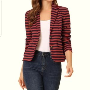 Banana Republic Striped Tailored Blazer